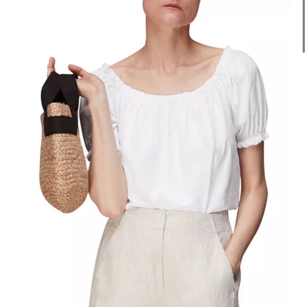 WHISTLES Bobby Cotton white Top